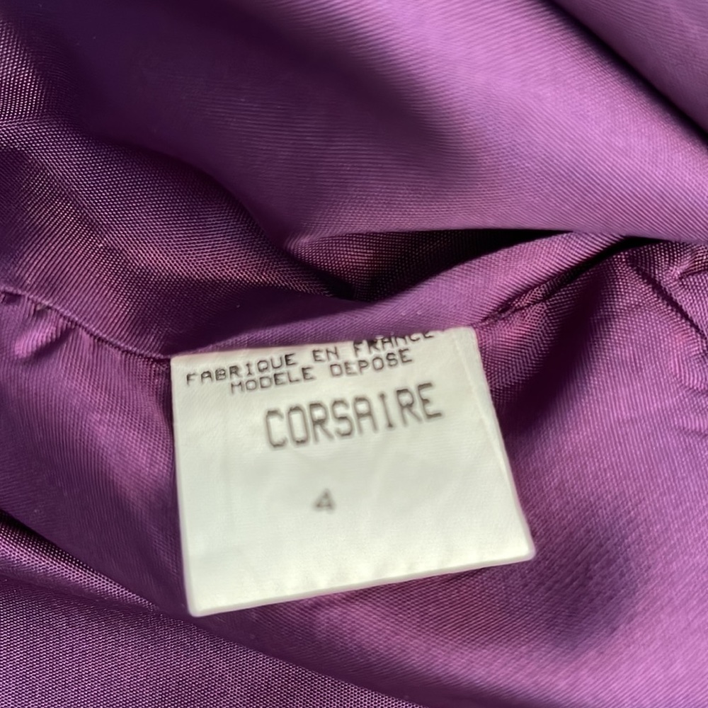 Bestini Paris vintage wool blazer with faux leather accents made in France - Picture 11 of 16